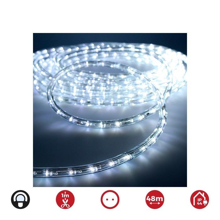 Tubo flexível fixo 2 vias 48m. 30 leds/m ip44 branco frio
