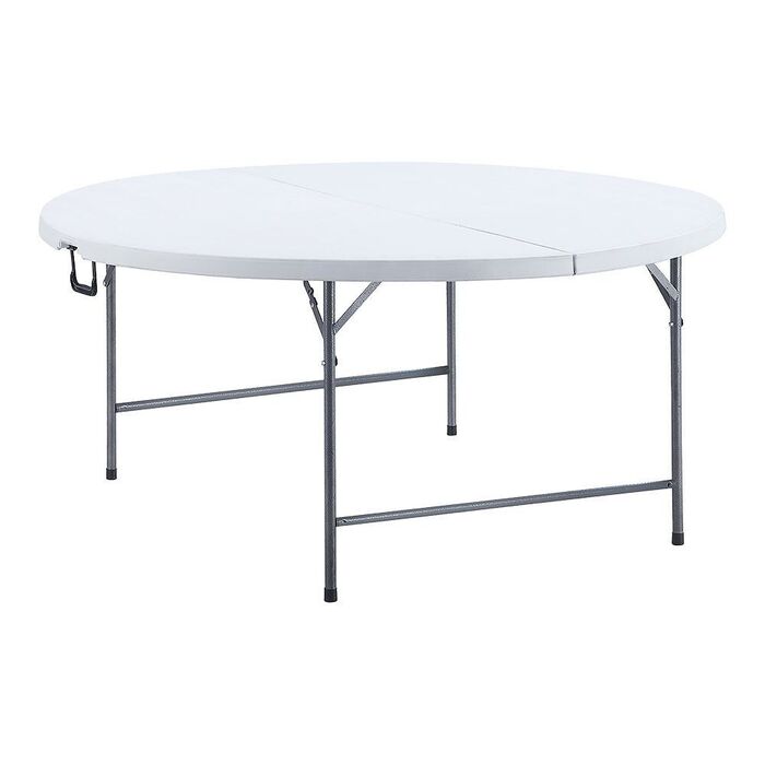 Mesa redonda dobrável, 180 x 74 cm