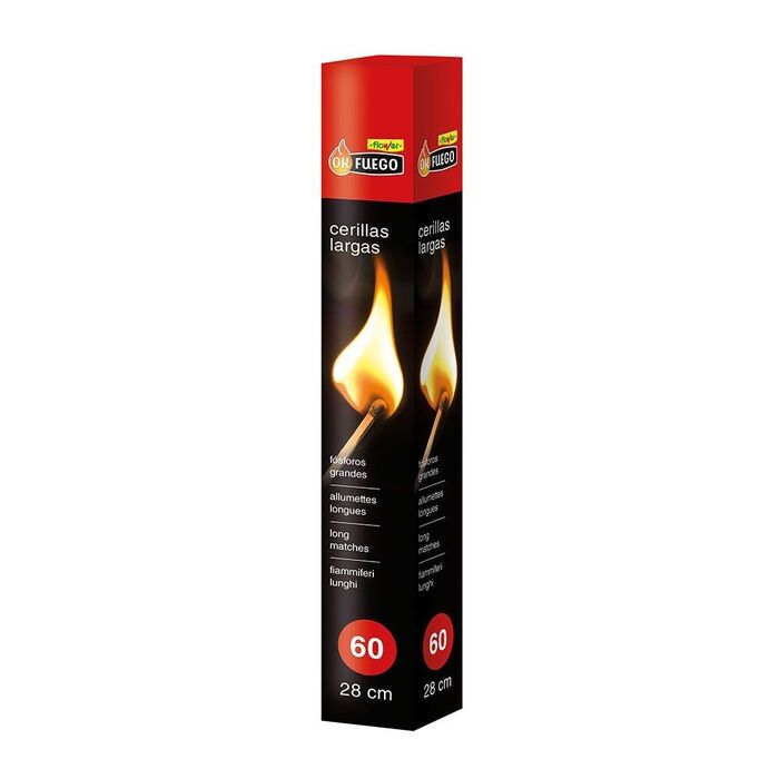 Okfuego fósforos longos 28 cm 60 peças
