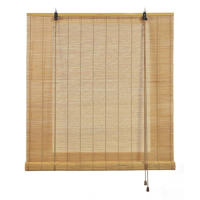 Cortina de rolo em bambu, ocre manga, 150 x 175 cm
