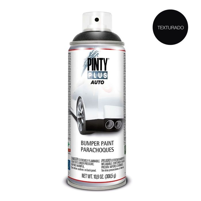 Tinta spray automática 520 cc para-choque texturizado bt104 preto