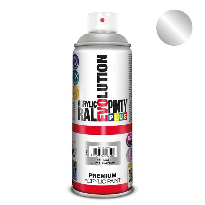 Tinta spray acrílica evolution 520 cc ral 9007 grey aluminium