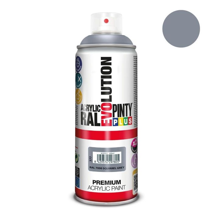 Tinta acrílica spray evolution 520 cc ral 7000 cinza esquilo 300 g