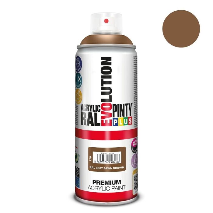 Tinta acrílica spray evolution 520 cc ral 8007 castanho fawn 300 g