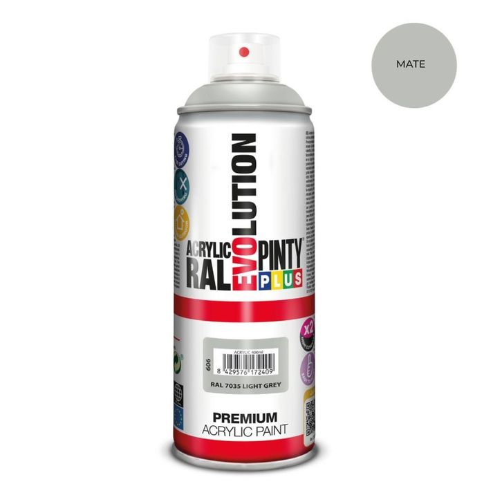Tinta acrílica spray evolution 520 cc ral 7035 cinza claro fosco 300 g