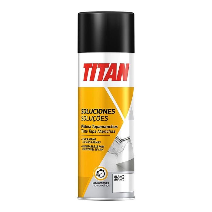 Tinta spray branca, fosca, para cobrir manchas, 500 ml