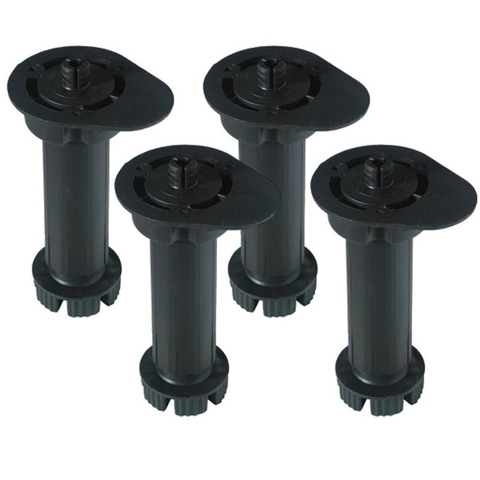 Pack 4 pernas de móveis redondos pt11 130-200mm ne 96301 micel