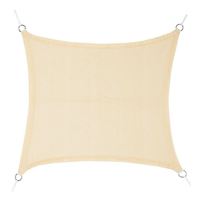 Toldo de vela quadrado bege 5 x 5 m