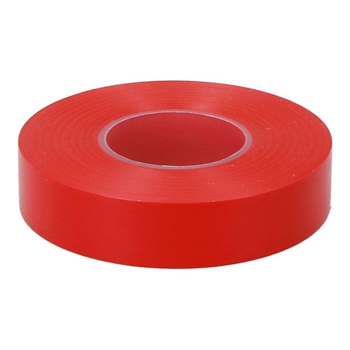 Fita isolante eletricidade profissional pvc alta aderência 19 mm x 33 m vermelha