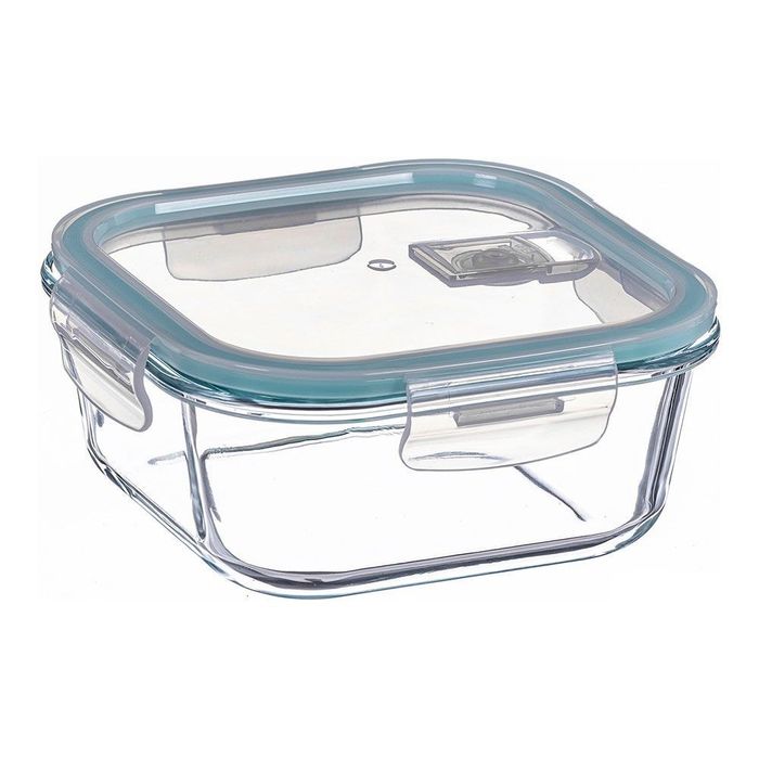 Recipiente de alimentos quadrada hermética de borosilicato de 800 ml