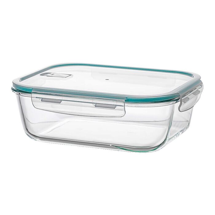 Recipiente de alimentos retangular hermética de borosilicato 2250 ml