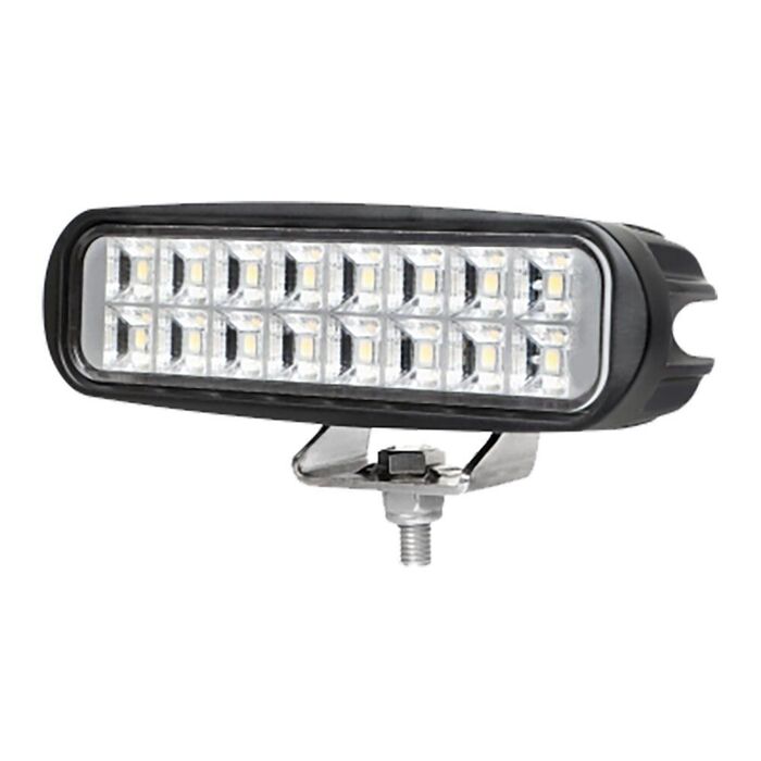 Foco de trabalho retangular com 16 leds, 1500 im, 9 - 32 v, ip67