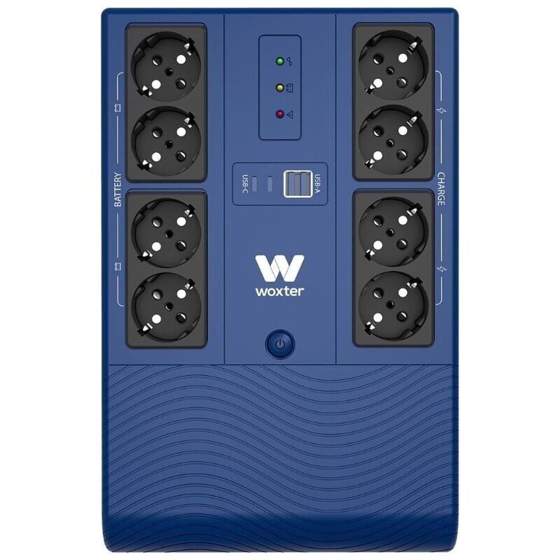 SAI Línea Interactiva Woxter Multibase UPS 1200 VA/ 1200VA-720W/ 8 Salidas/ Formato Torre