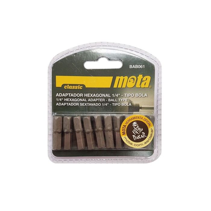 Adaptadores hexagonais t. bola 25 mm ¼ pol, 10 un