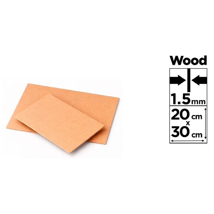 Placa de mdf para artesanato, 3 mm de espessura, 20 x 30 cm