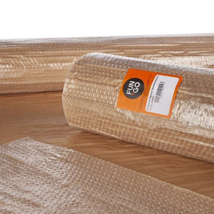 Bolha transparente + papel kraft, 1,20 x 5 m