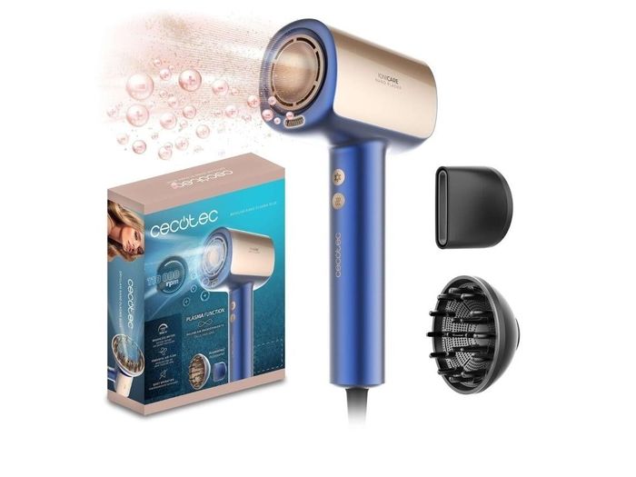 CECOTEC - Secador de Cabelo IoniCare Nano Plasma Blue A01_EU01_101439