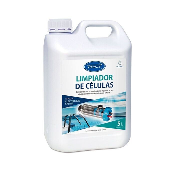 Limpador de células para piscinas de água salgada, embalagem de 5 l