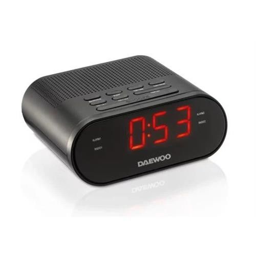 Radio Daewoo Despertador-preto-dw1218