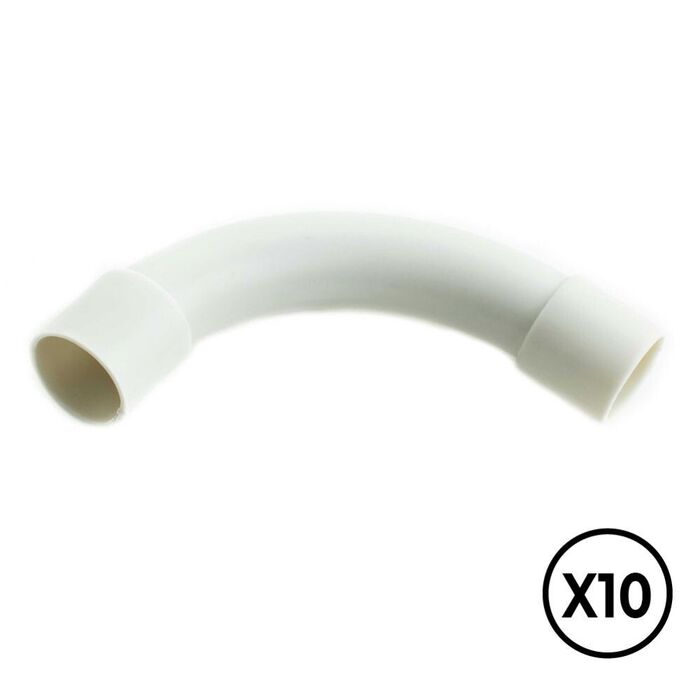 Manga pvc curva a 90° ø 16 mm, cinza,10 unid.
