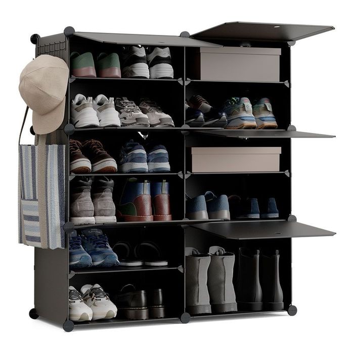 Sapateira modular cubo c6 preto