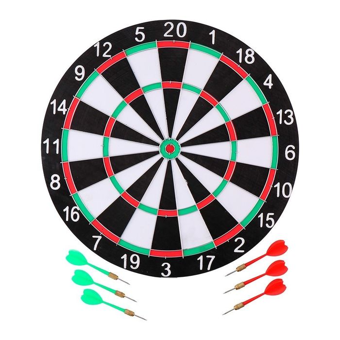 Jogo alvo básico ø40,5x1cm incluí 6 dardos