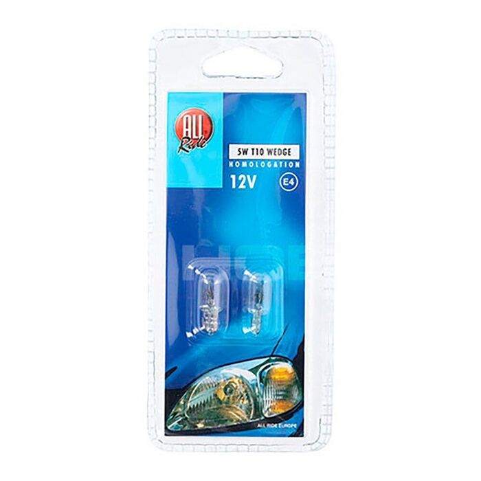 Set 2 lampadas para automovel 12v 5w all ride