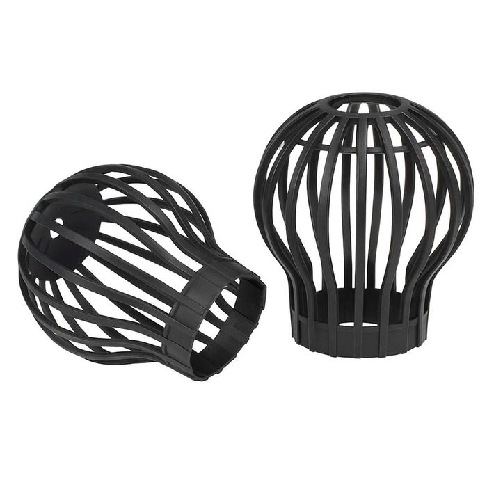 Grelha esférica para calha/tubo de queda de ø12 cm, 2 peças