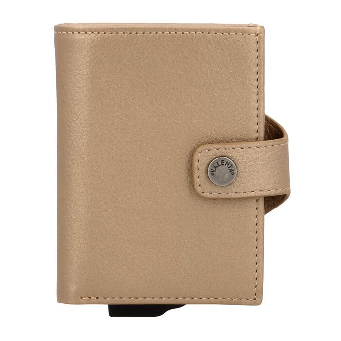 Valenta Card Case Plus Wallet Luxe Metallic Sand