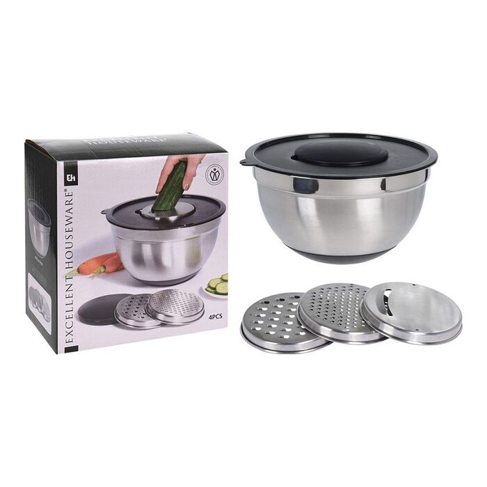 Saladeira + 3 ralador, 25x25x14cm, a12405340. excellent houseware