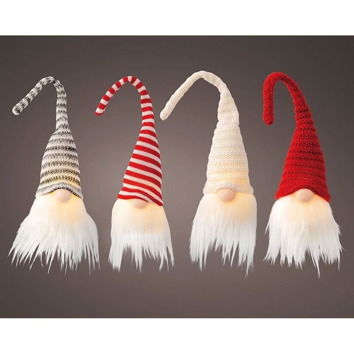 Gnomo led gorro flexível, cores sortidas, luz fixa, 6 x 7 x 23 cm