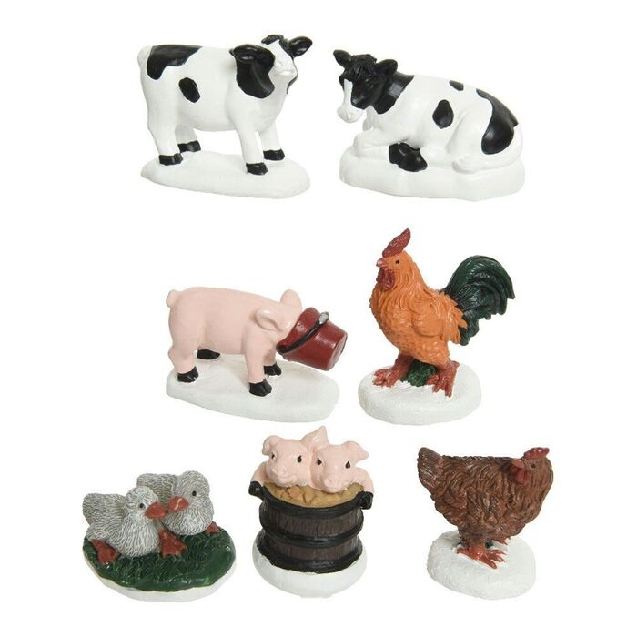 Pack de 7 animais de quinta. lumineo