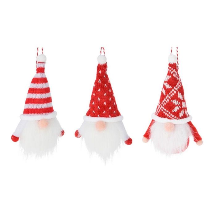 Gnomo pendurado vermelho e branco, modelos variados
