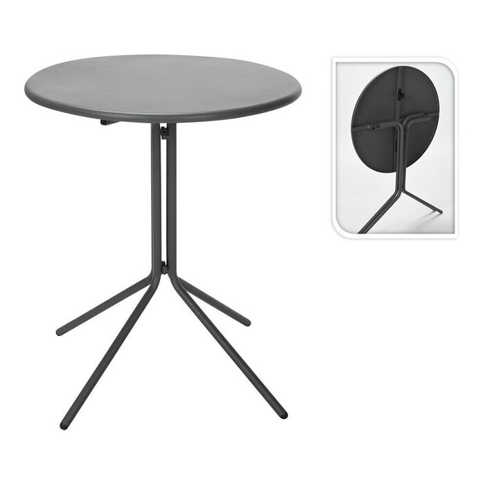 Mesa dobrável cinzento escuro, ø58 x 70 cm