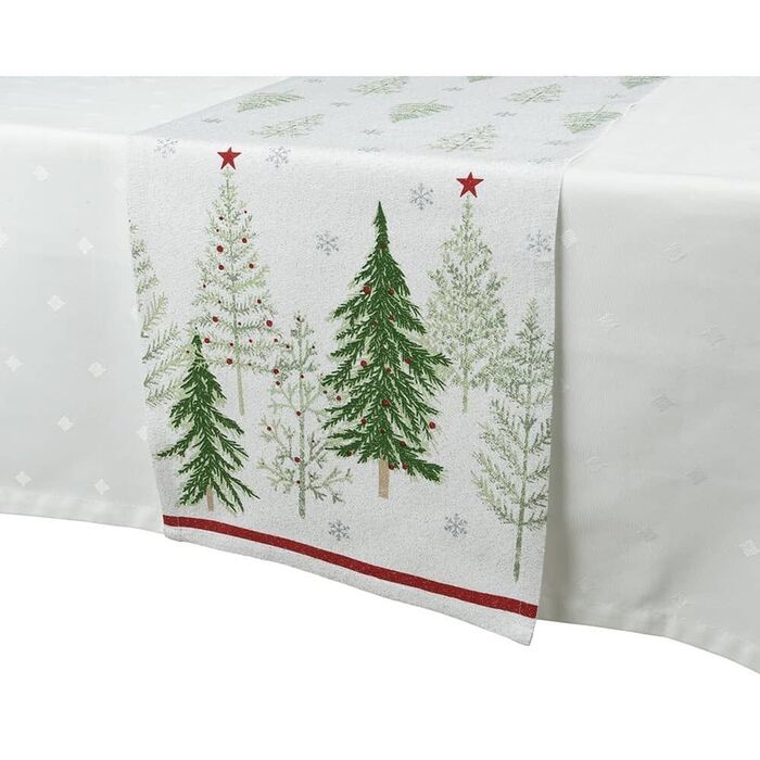 Caminho de mesa em algodão de natal 30 x 0,10 x 150 cm