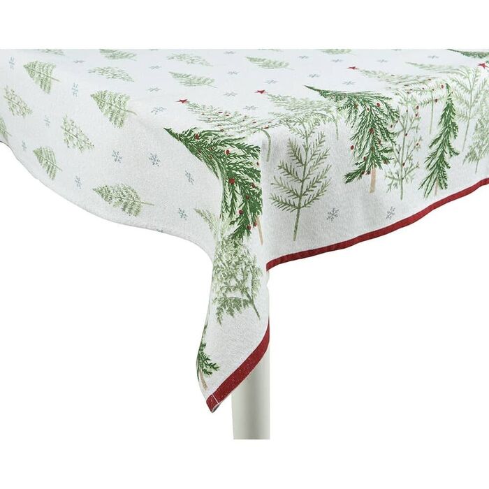 Toalha de mesa em algodão natal 140 x 0,10 x 180 cm