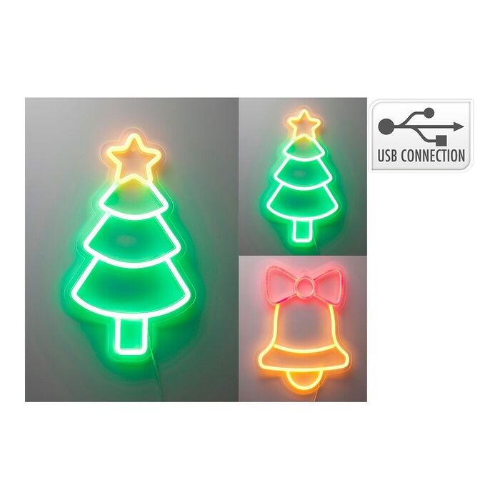 Figura de natal de neon, 4 modelos sortidos