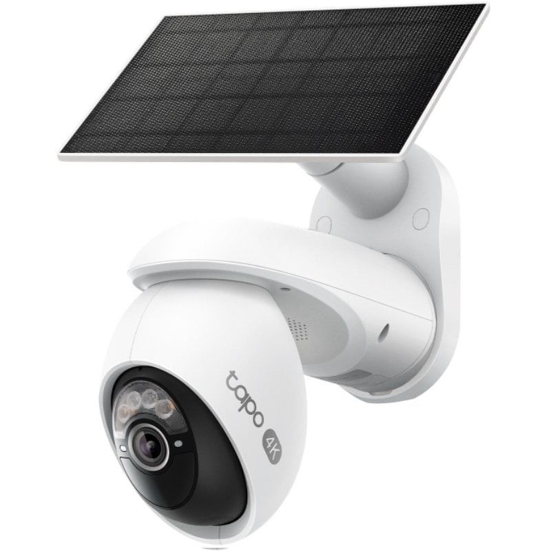 Solar-powered Pan/tilt Security Camera Kit - 4K 8mp (3840×2160), 2.4 Ghz/5 Ghz, 10000mah Rechargeable Lithium-ion Battery, Solar Panel (5.2v, 2.5w)