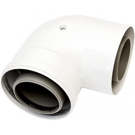 CURVA COAXIAL D80/125 M/H 90º COND. - 