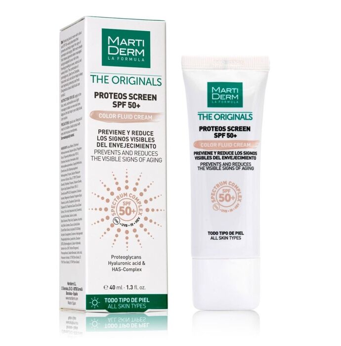 MartiDerm Proteos Screen SPF 50+ Color – Fluido com Cor Antienvelhecimento