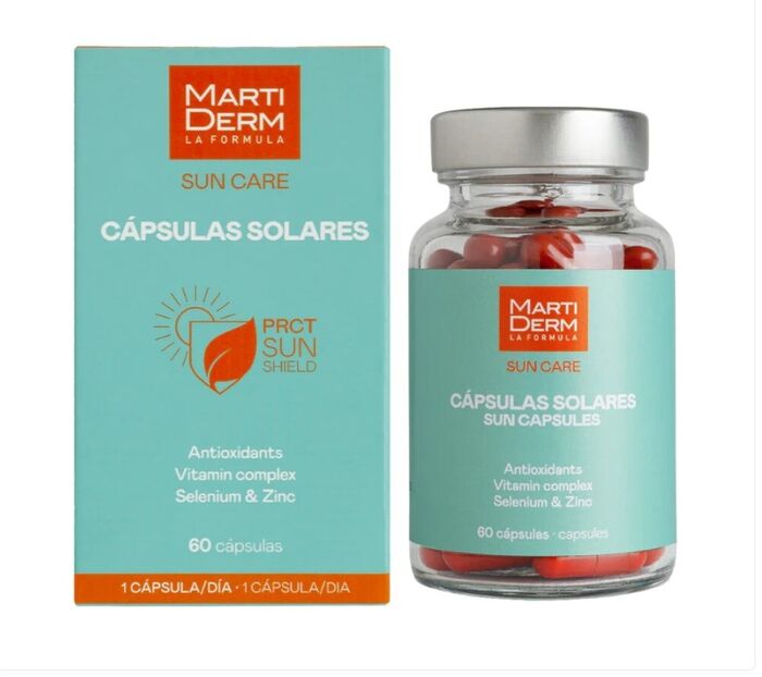 MartiDerm Sun Care Cápsulas Solares – Antioxidantes, Vitaminas, Selénio e Zinco (60 cápsulas)