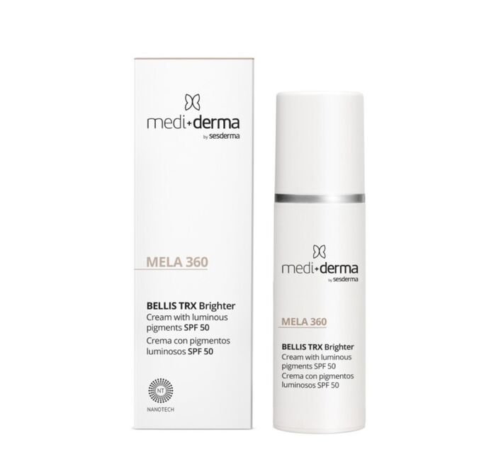 Mela 360 Bellis TRX Brighter SPF 50 – Creme Iluminador com Pigmentos Luminosos e Proteção Solar