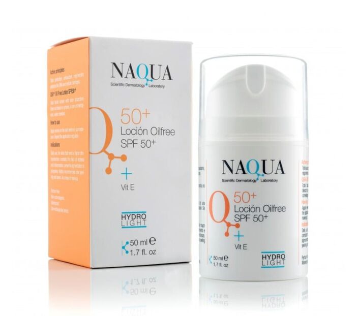 Naqua 50+ Loción Oilfree – Protetor Solar Facial Oil-Free SPF 50+