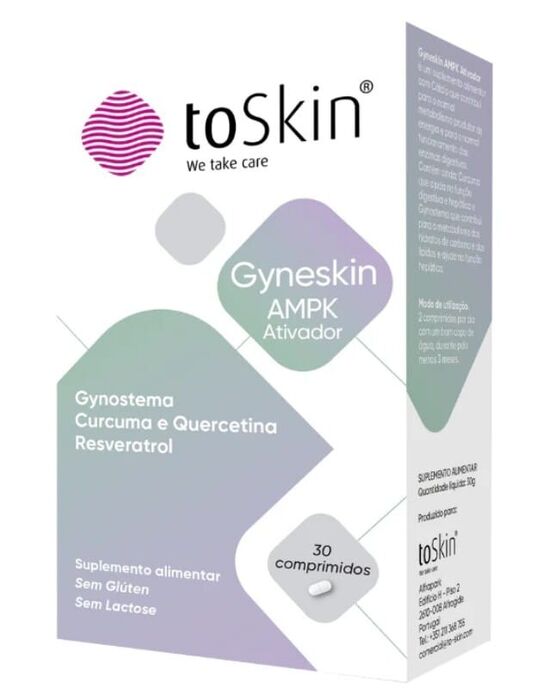 toSkin® Gyneskin AMPK – Gynostemma, Cúrcuma, Quercetina e Resveratrol