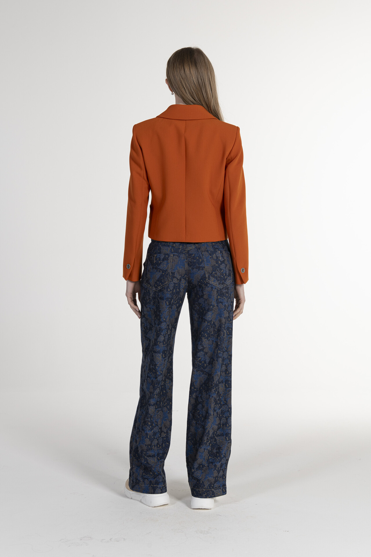 JEANS JACQUARD WIDE LEG