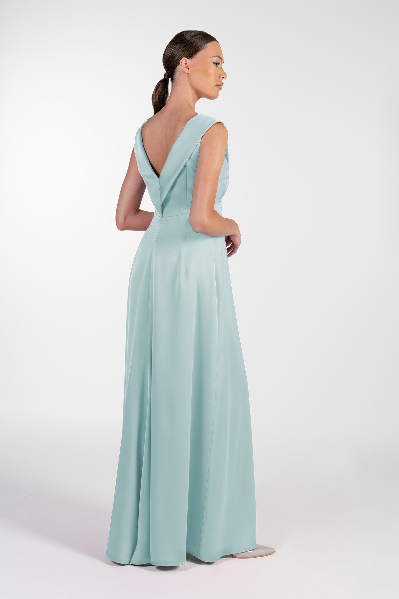 SATIN LONG DRESS