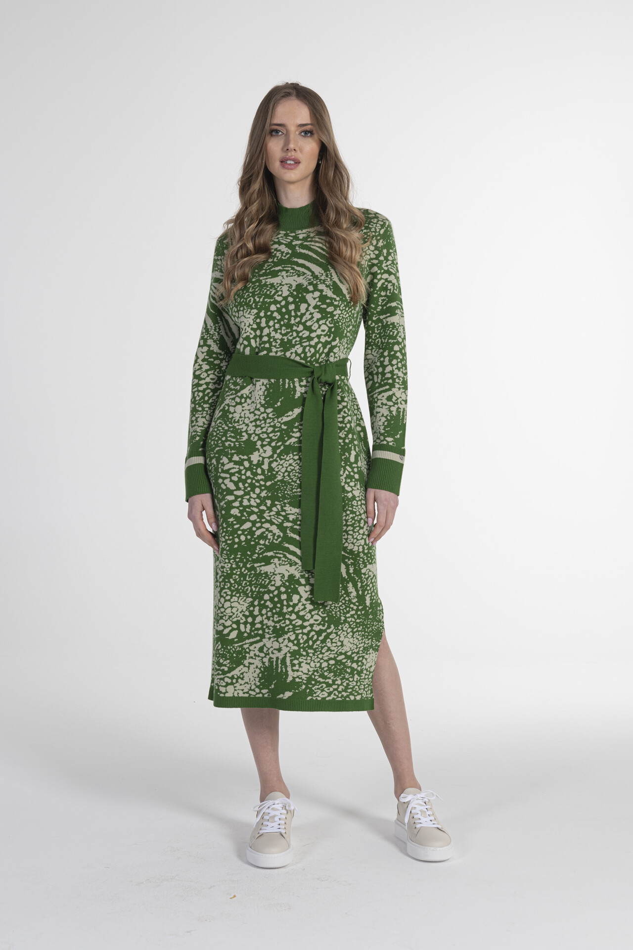 JACQUARD MIDI DRESS