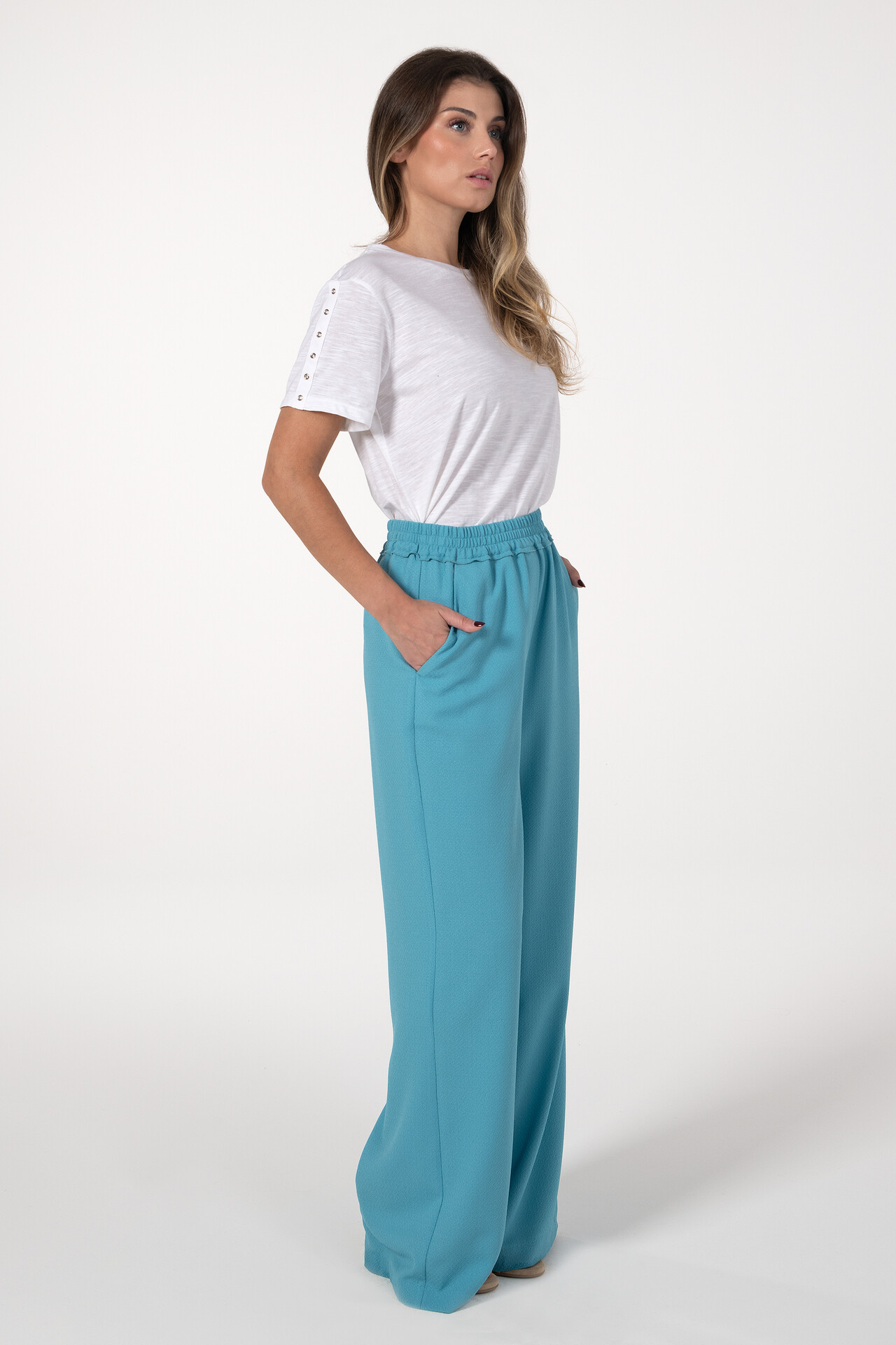 STRAIGHT JACQUARD TROUSERS