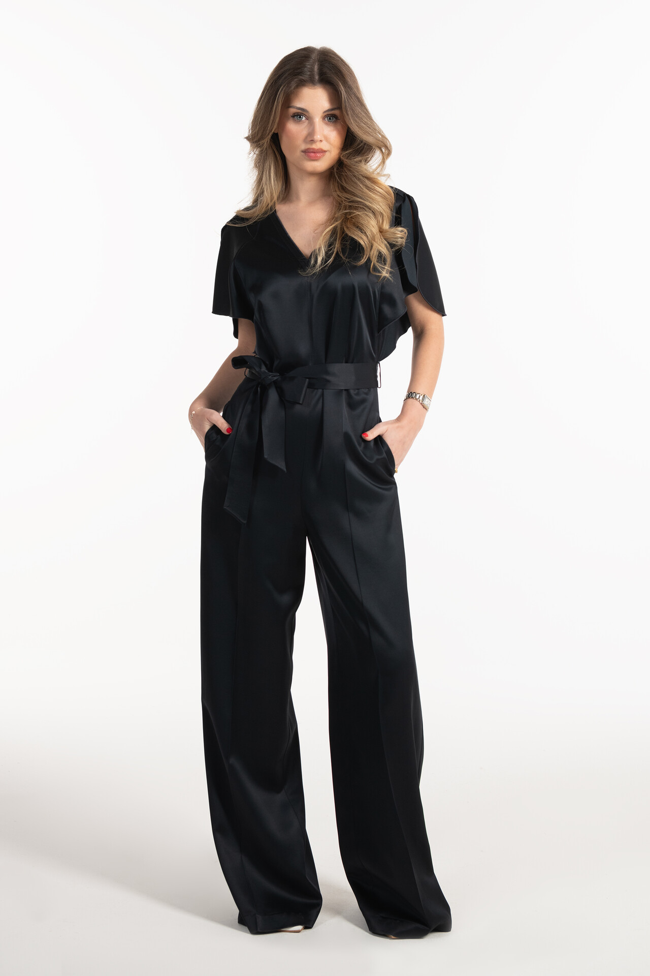 JUMPSUIT EM TECIDO DE BRILHO