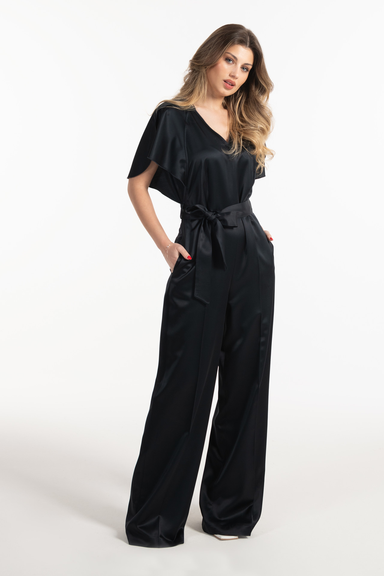JUMPSUIT EM TECIDO DE BRILHO